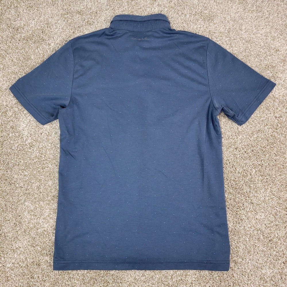 Travis Mathew Mens Medium Gray AOP Dots Performance Stretch Golf‎ Polo SS - Picture 3 of 5
